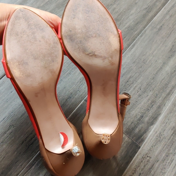 🌟Host Pick🌟 Zara Coral & Nude Ankle Strap Shoe - Picture 3 of 5